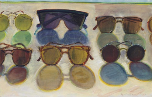 thunderstruck9:  Wayne Thiebaud (American, b. 1920), Sunglasses, 1991. Watercolor and pastel on paper, 35.9 x 55.9 cm. 