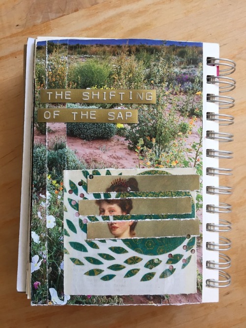 “there’s beauty in the shifting of the sap,” art journal, 2018 matls: found/collected paper (inc. se