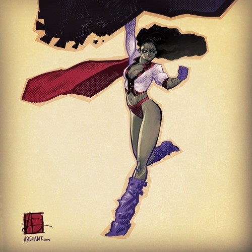 artofant:<— Follow!A She-Hulk/ Powergirl mash-up. I like fan-arting once in a while.@mangas