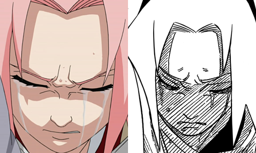 strawberrycreampiefluff:  of-cherryblossoms:  I’m going to call this photoset “Studio Pierrot, what is your problem?”. Inspired by this, this and this.   Sakura is A LOT hotter in the Manga. 
