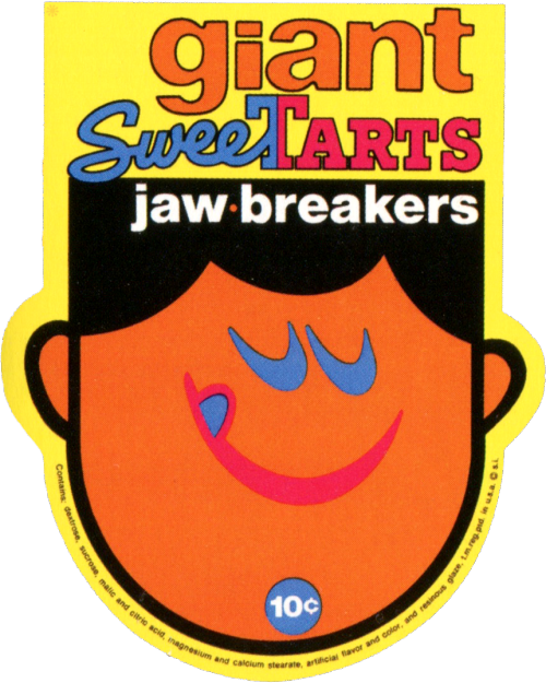 1973 SweeTarts Jawbreakers Vending Machine InsertFrom Mr. Product, Vol 2: The Graphic Art of Adverti