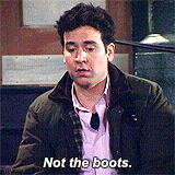 chuckspinkshoes:  himym meme: ↳ Running Gags (7/8) Ted’s Red Cowboy Boots 
