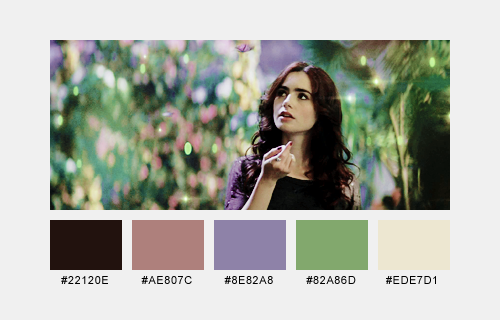 katherinesage:Clary Fray + color palettes; requested by gwenstacye(inspiration)