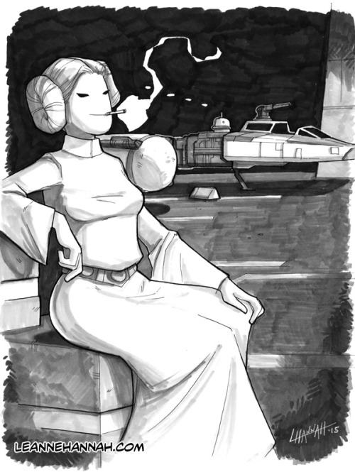 stratosmacca:Blue Milk Special Princess Leia commission from a while back.