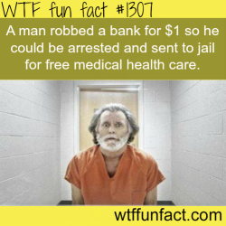 wtf-fun-factss:  А man robbed a bank for