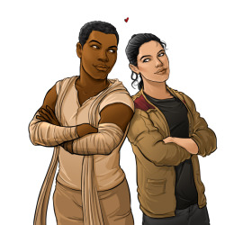 ileliberte:  Finn and Rey mix it up a bit :D Thanks for the prompt, msc8h10n4o2! 