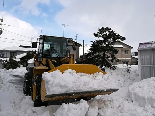 20180212（月、祝）昨日は近所の方と除雪されている市道まで車を出せるように、家の前の道30m位を除雪しました（男4人と奥さん4人、女性は「ママさんダンプ」で雪を運んで捨てる係）。そして今朝ようや