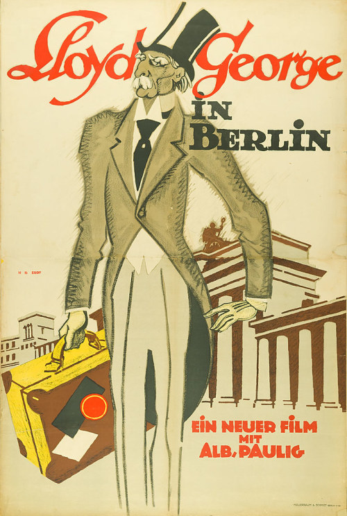 ERDT, Hans Rudi. Lloyd George in Berlin, Ein neuer Film mit Alb. Paulig, 1918 by Halloween HJB Film 