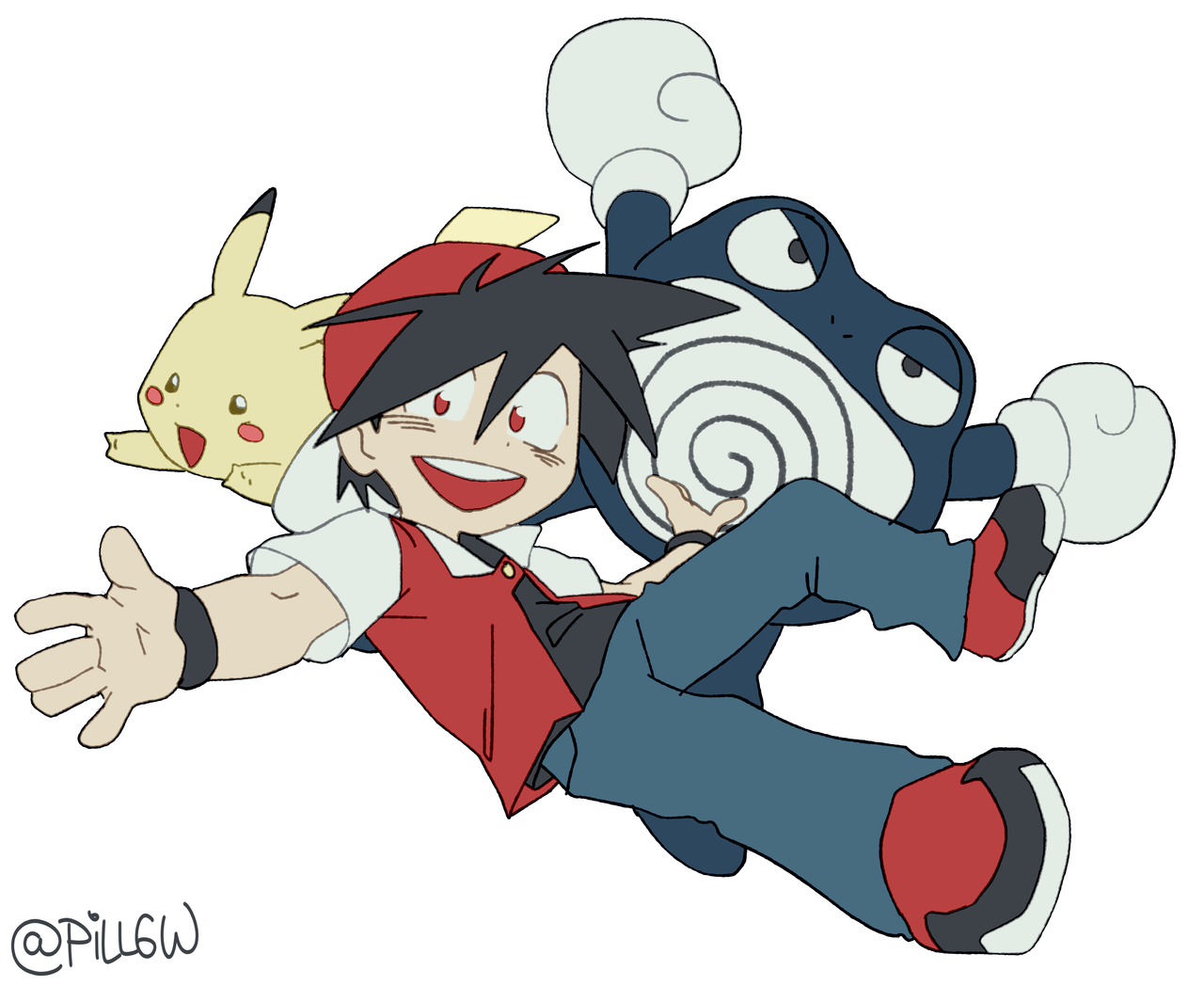 Anime #Art #Red #Pokemon  Pokemon red, Pokemon trainer red, Pokemon red  blue