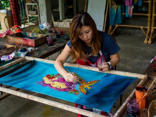 My attempt at batik painting in Ubud, Bali. It was a lot harder than I expected but awesome experien