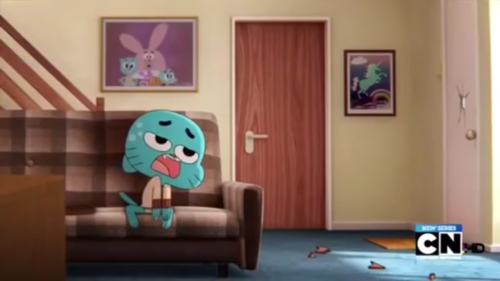 Part 2. Nicole reminds Gumball that he needs to put on pants, and Gumball sighs in annoyance once she’s gone.