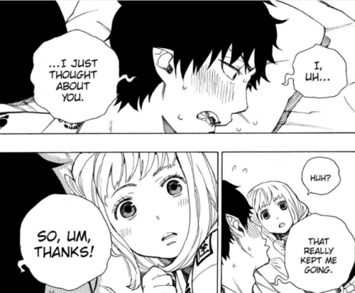 midnight-in-town:Rin &amp; Shiemi: super long relationship development((tfw you only wanted to d