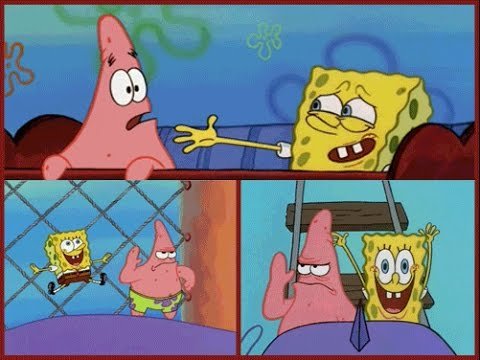 spongebobfreezeframes:“A handshake? That’s the big gift? You got me a handshake??”“A friendly handsh