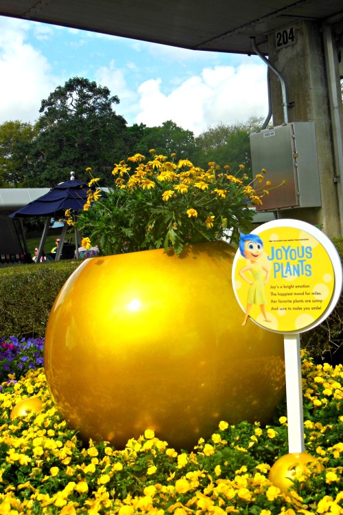 disneys-the-shiz-ney:aportraitoffantasies:The Inside Out Emotion Garden at EPCOT’s International Flo