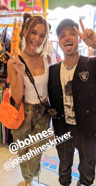 Josephine Skriver &amp; Alexander DeLeon in Osaka - August 2019.