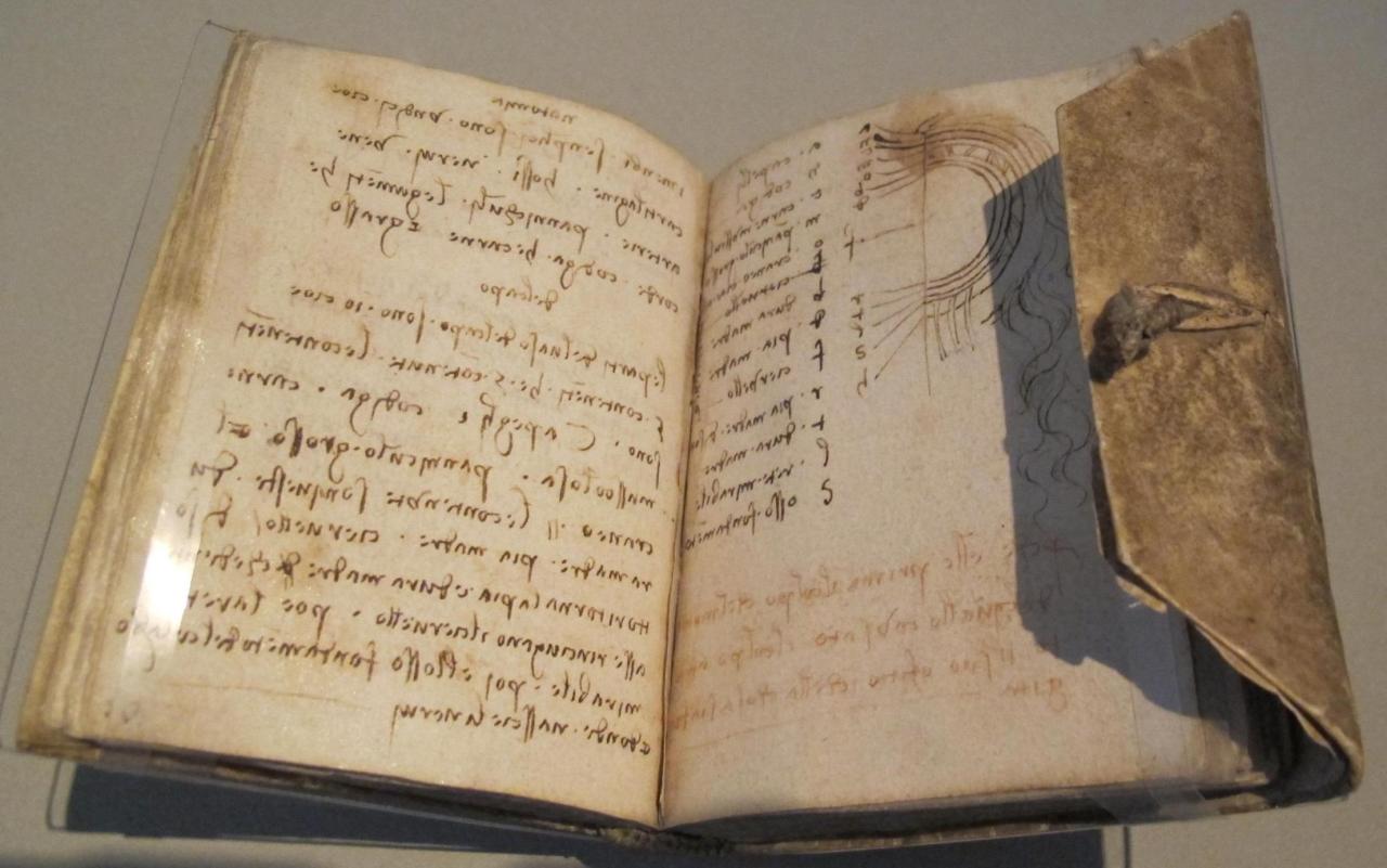 coolartefact:  Leonardo da Vinci’s notebook: Codex Forster III, 1490Source: https://imgur.com/ypcZOMZ