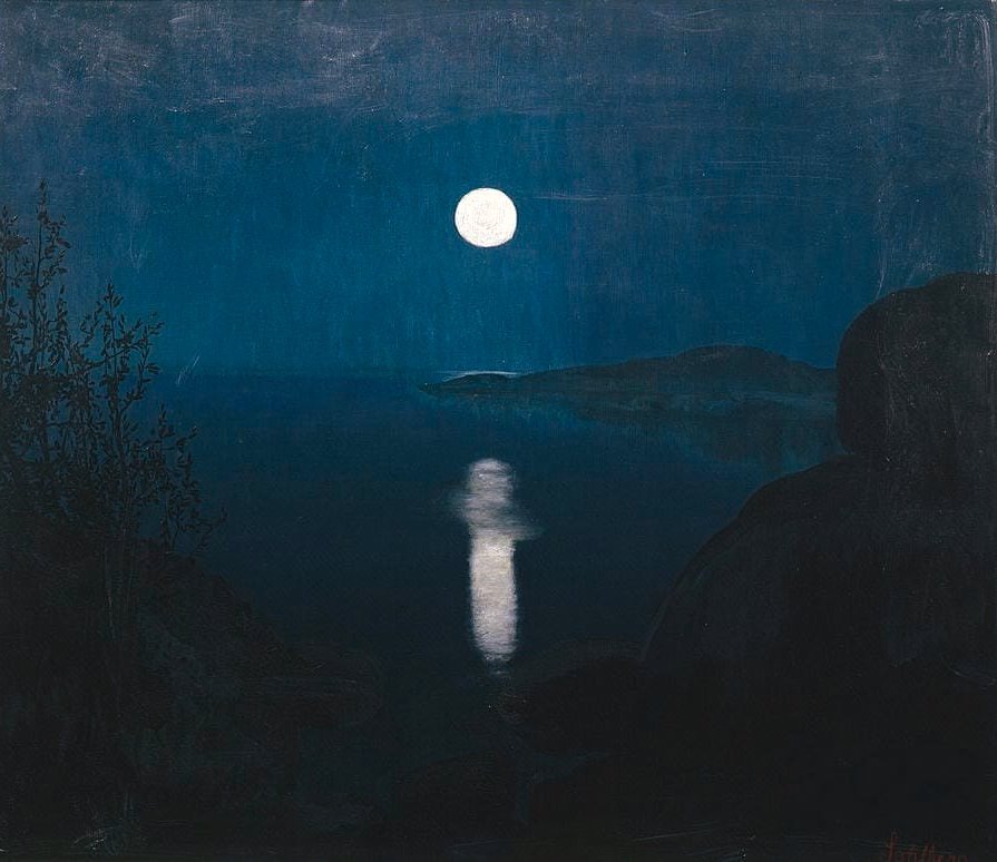 Harald Sohlberg. Månesskinn (Moonlight), 1907.