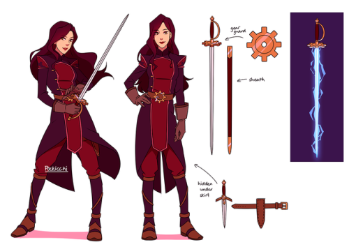 pockicchi:korrasami but with SWORDS !!!!! twitter | ig