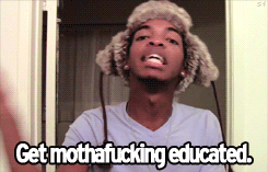 When somebody uses a swear word in every sentence