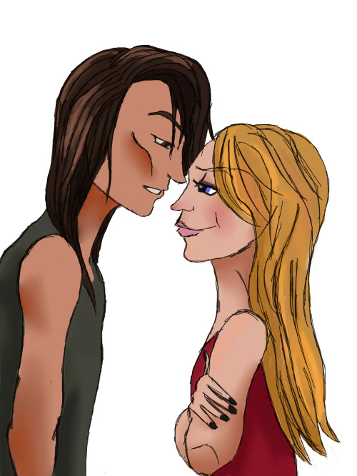 Anilyn Skywalker and Humanized Cad Bane. I needed to see what my OTP would look like if they were bo