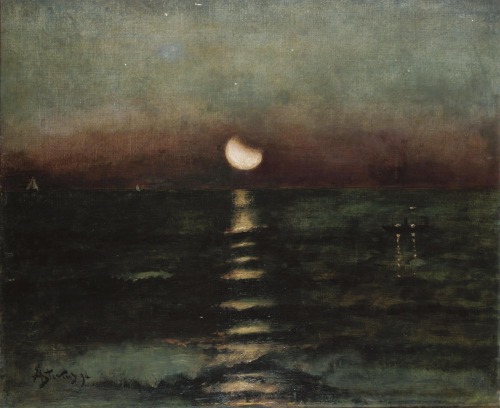 laclefdescoeurs:Moonlight, 1894, Alfred Stevens