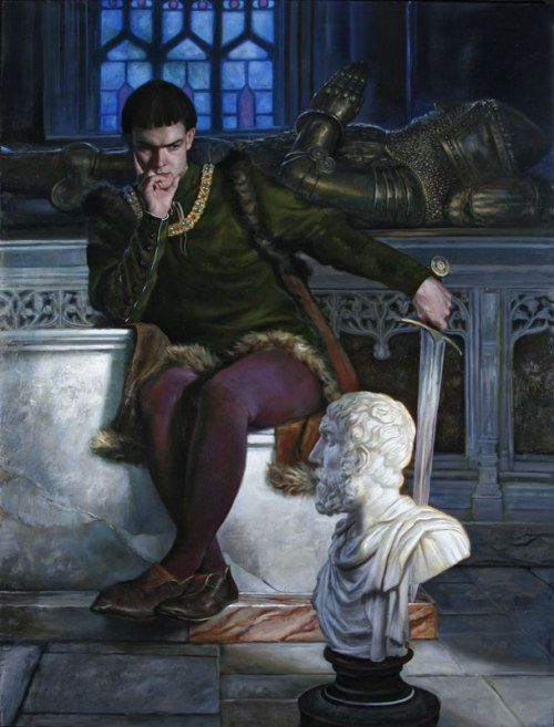 trembling-colors: The Battle of Agincourt, Donato Giancola (three panel painting)