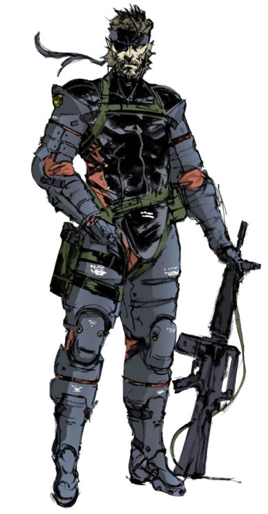 sneakingsuit:Big Boss - Metal Gear Solid: Peace Walker, Official Art by Yoji Shinkawa