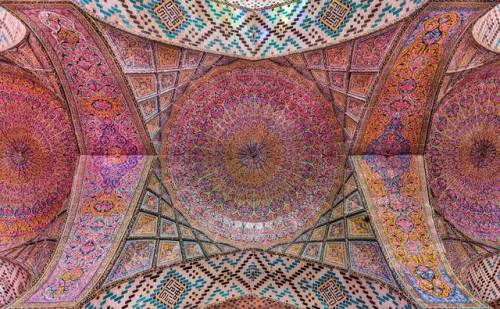 The Nasir al-Mulk mosque in Shiraz, Iran. Photos from Atlas Obscura. 