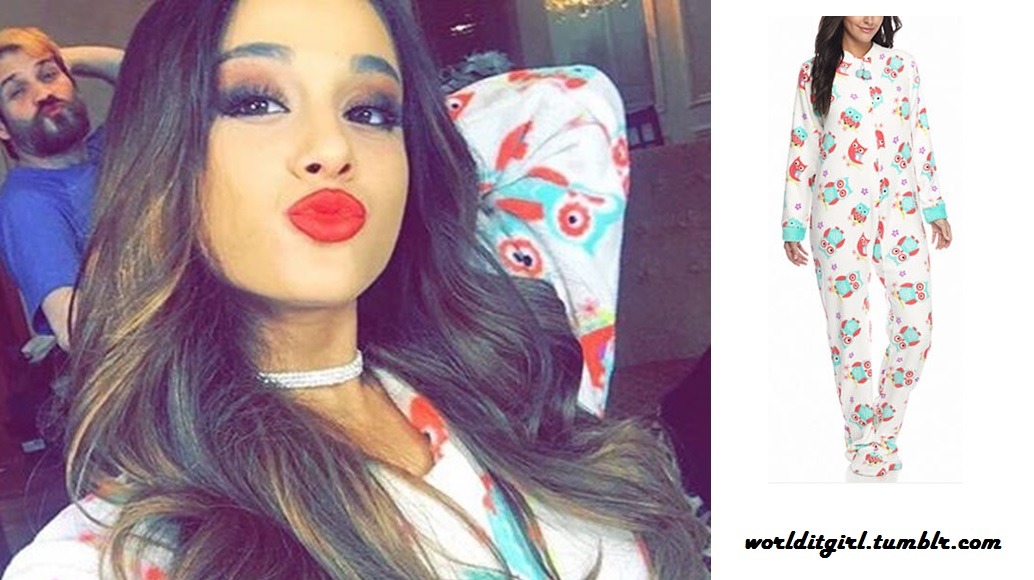 Ariana Grande Style The Owl Onesie That Ariana Wore In Her Snapchat