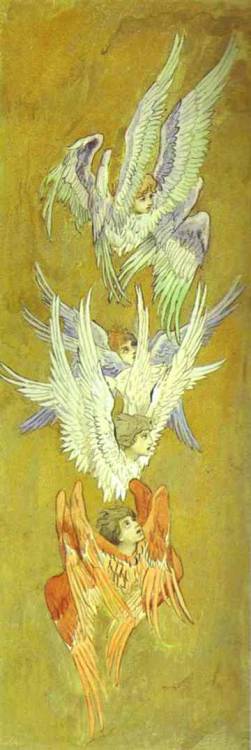 viktor-vasnetsov:Seraphim, 1896, Viktor VasnetsovMedium: gouache,watercolor,paper“God is prese