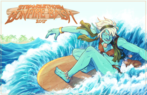 studiofruke:  a promo commission for @yung-rage​ for the Stranglethorn Bonfire Bash tomorrow evening, which I’ll be helping co-host!! Check out the deets here and make sure to drop by 🌊✌️ Patreon | Commissions(xtra goodies are also on Patreon!)