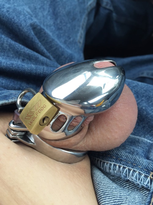 tinyman727:  lockedinpland:  tinyman727:  Working another day in chastity. Isn’t the first day. Sure