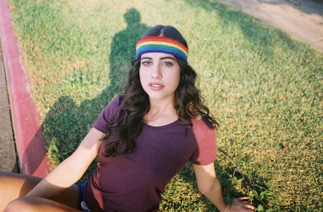 americanapparel:  Taylor wearing the Rainbow Loop Terry Headband, Unisex Tri-Blend
