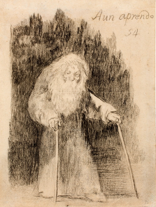 Francisco de Goya, “Aun aprendo” (“I am still learning”), 1824-26, drawing, 