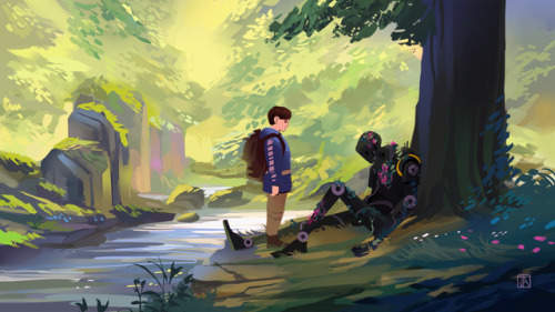 grassprint:cassian finding k-2so a young orphan discovers an abandoned KX-series security droid and 