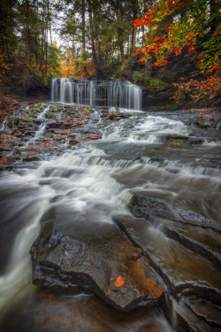 wowtastic-nature:  💙 Mohawk Falls on 500px by Aaron Campbell, Lehman, United States☀  Canon EOS REBEL T2i-f/16-1s-10mm-iso100, 3455✱5183px-rating:81.3◉  Photo location: Google Maps  