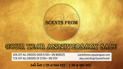percussiongirl2017: scentsfromx: ✨CELEBRATING 4 YEARS IN BUSINESS✨Take 30% off all orders of $100+ o