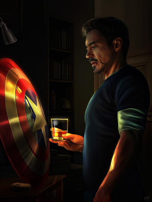 petite-madame:  See you soon, Captain (2016) My first artwork inspired by Civil War, showing what co