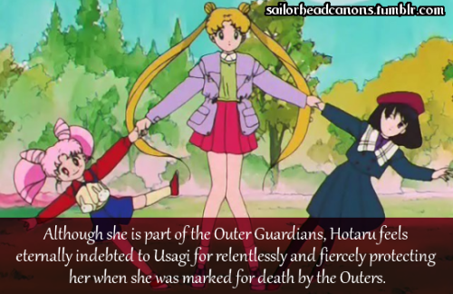  Although she is part of the Outer Guardians, Hotaru feels eternally indebted to Usagi for relentles