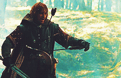 faramircaptainofgondor:“And seated a little apart was a tall man with a fair and noble face, dark-ha