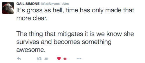 nerdinablender:Reason #456 I love @gailsimone Gail Simone vs Alan Moore’s The Killing Jok