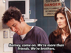 sidewalkchalkandsummernights:  imdonebye:  ted &amp; barney being cute requested