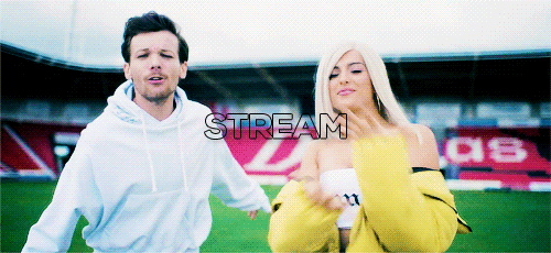 louistomlinsons:We’re on the ground we’re STREAMING! Let’s get Louis and Bebe to #1!BUY | REQUEST | 