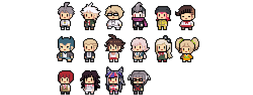 taigakougami:  ロンパ2ドット絵 | クソっぱち 