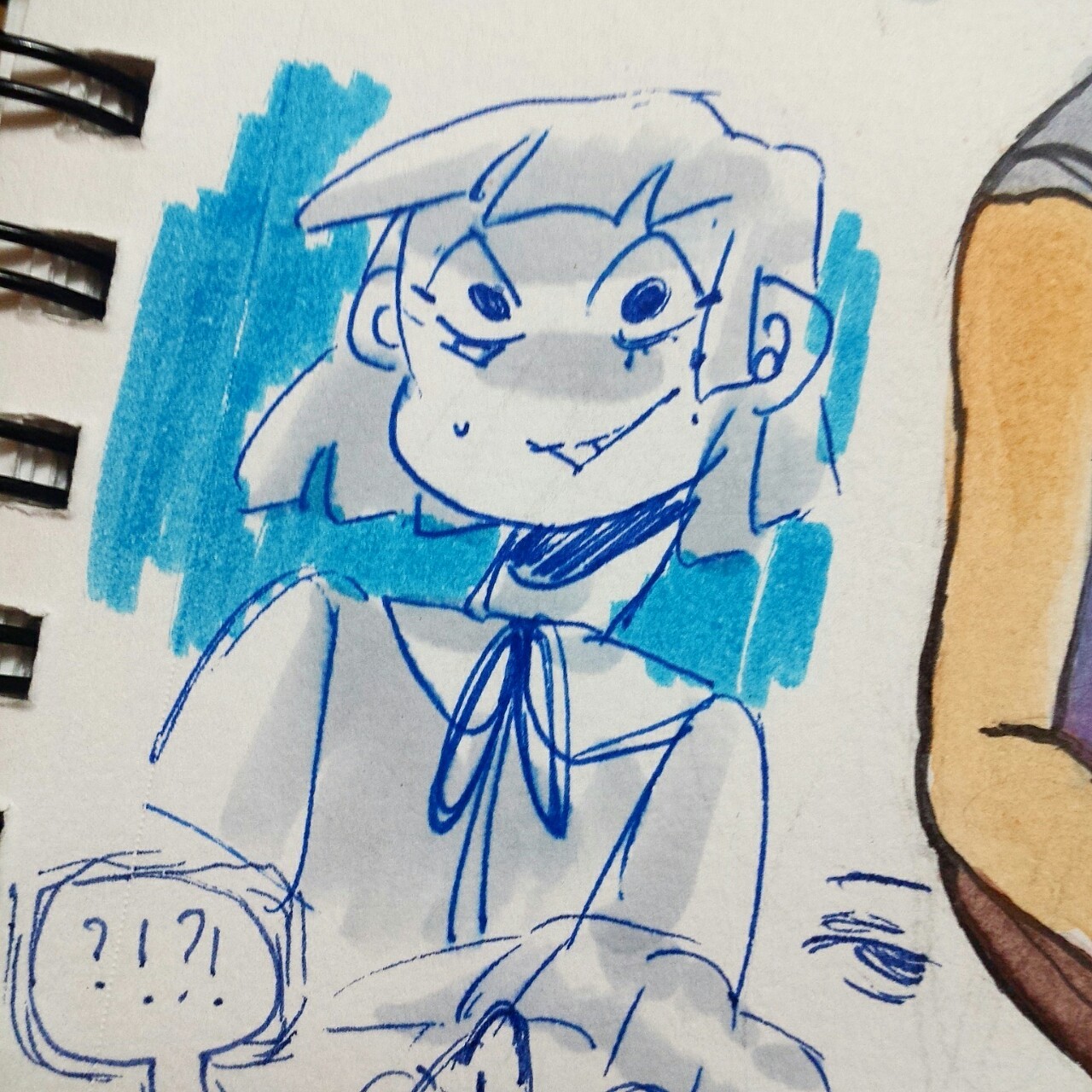 unsatisfiedjudge:  some shit doodles from a dumb camping trip 