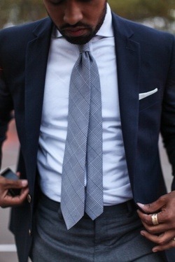 black-culture:  Quintessential Navy Suit/Blazer