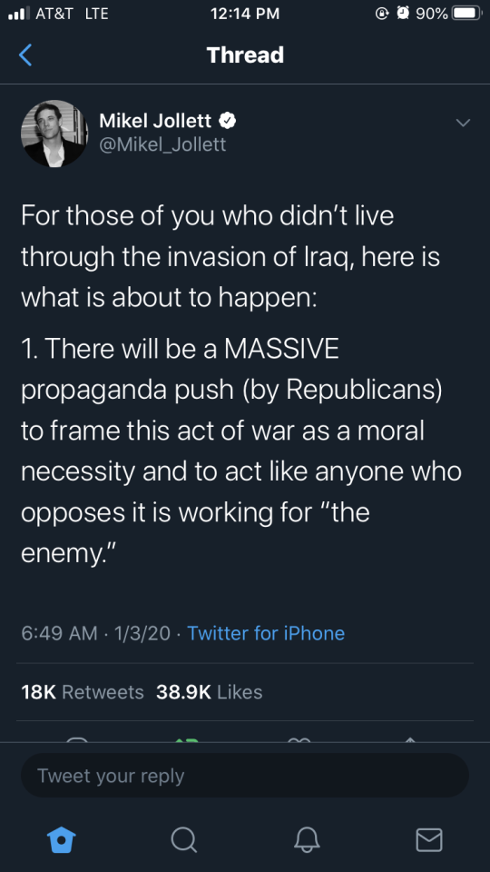 exvind:velvetsunset:oreouk:myrosecolouredgirl:Mikel Jollet on Twitter 😞😡I remember talking to an American friend around the start of the previous invasion of Iraq. She scoffed at the prediction that 100.000 lives might be lost to the war as anti-american