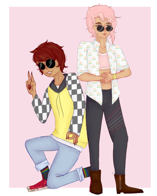 Some fashion drawings I did for my OCs bc it’s been a hot minute!