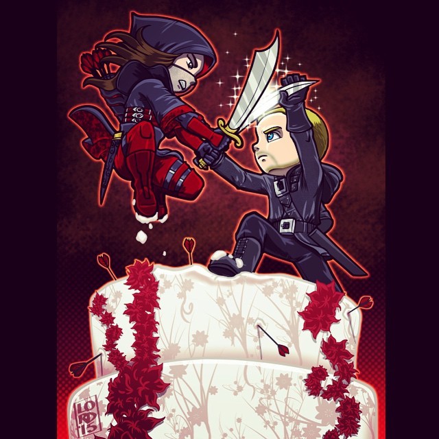 lordmesa-art:  “I Do…NOT” Arranged marriage? More like “deranged”!!! 🎯👰🏻🔪👱🏻🎯