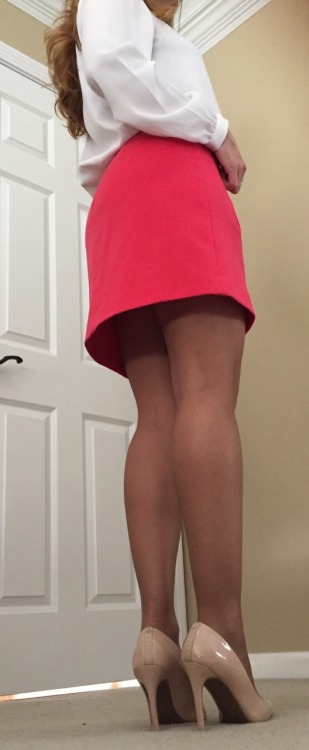 Porn Pics sexyhotwife4me:Work outfit of the day. Still